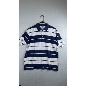 Joker Polo Shirt Mens Extra Large Navy‎ White Stripe Rugby Short Sleeve Casual
